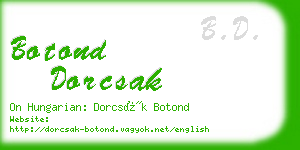 botond dorcsak business card